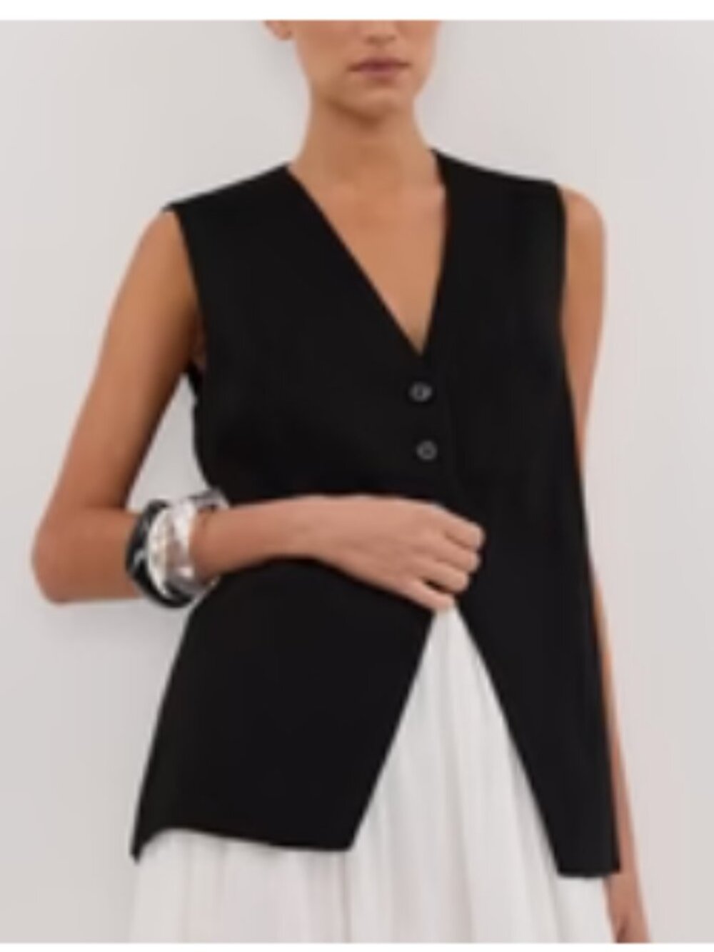 NWOT Dissh BRAX BLACK LONGLINE VEST